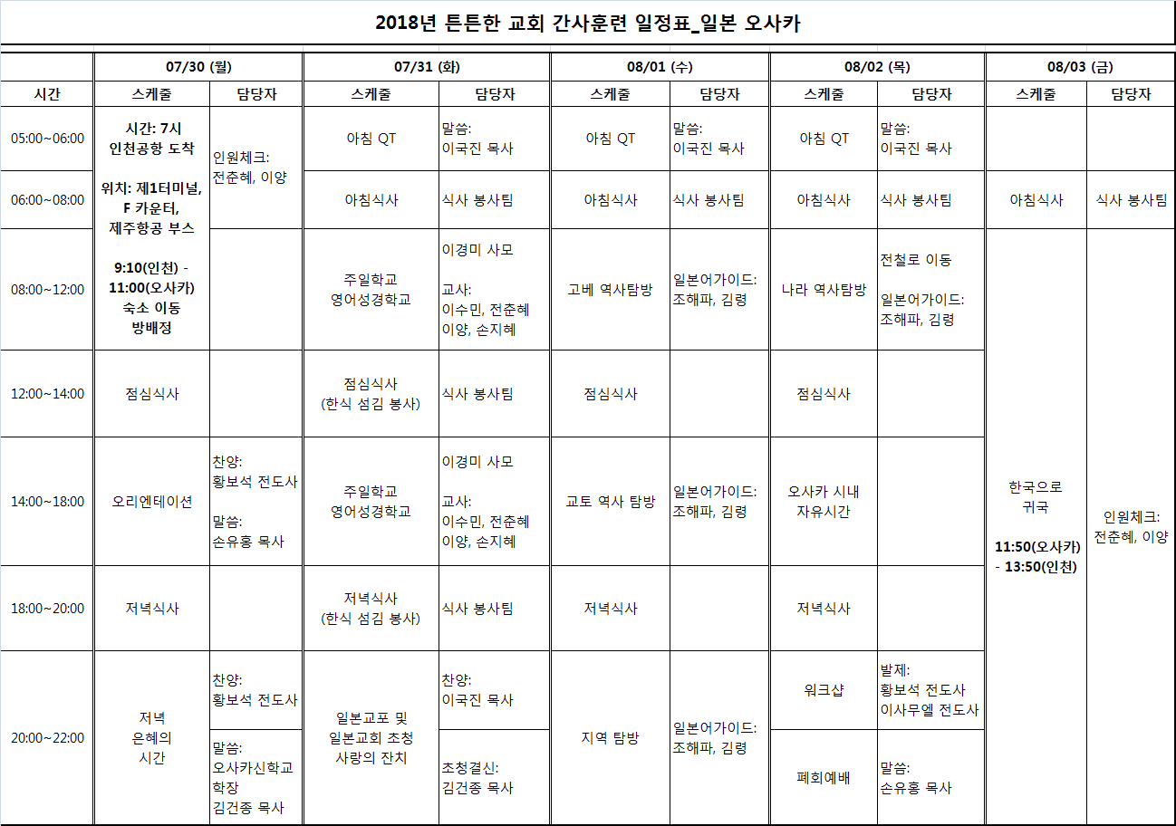 2018년 사랑의 잔치 오사카 일정표.png